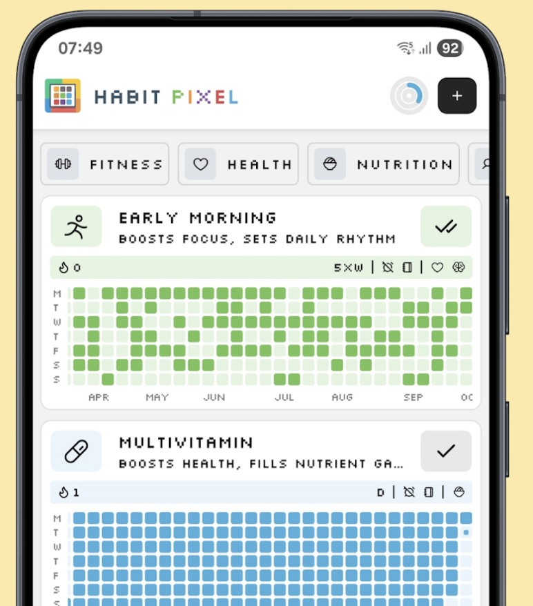【習慣が続かない方へ】Habit Pixelを10日使った感想|【無料で習慣を見える化できるのか】